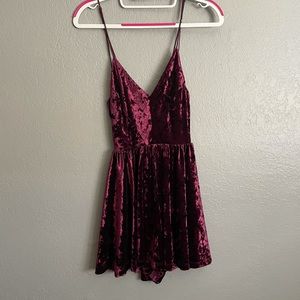 Red velvet urban outfitters romper NWT